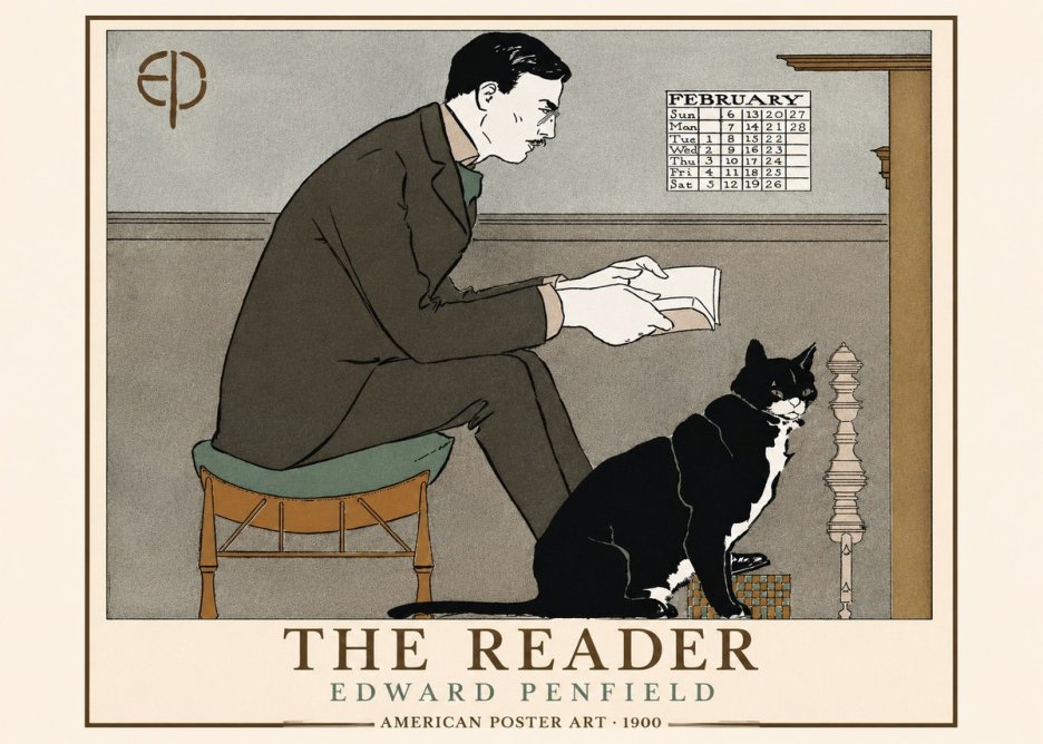 Edward Penfield The Reader I No1 - Juliste