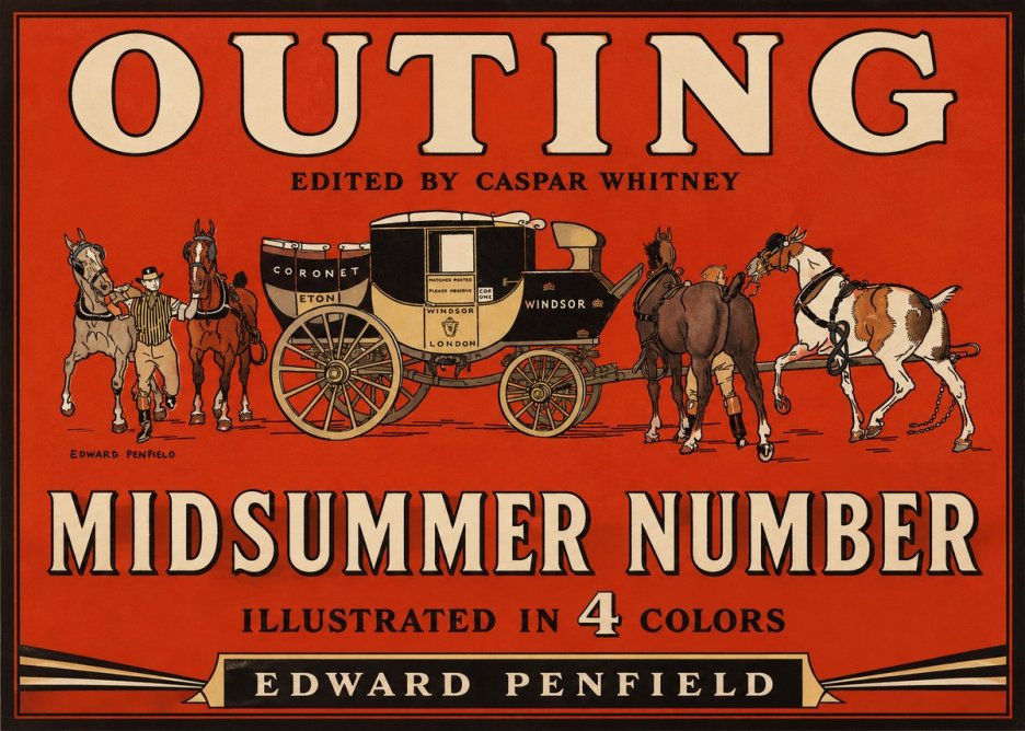 Edward Penfield Outing - Midsummer Number No2 - Juliste