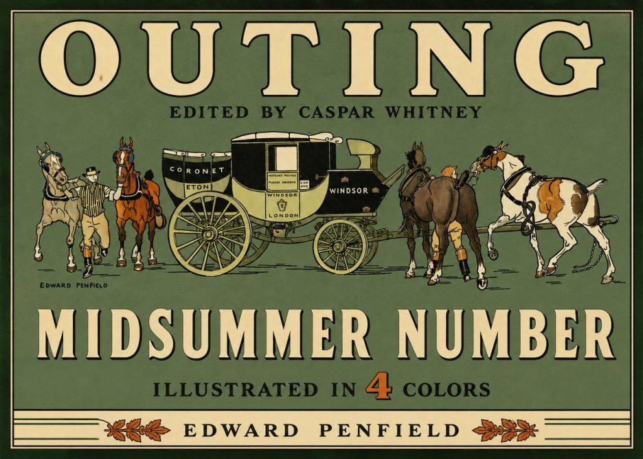 Edward Penfield Outing - Midsummer Number No3 - Juliste