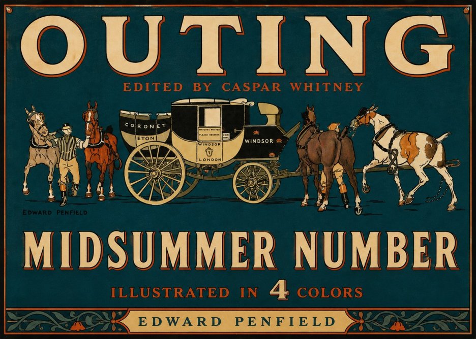 Edward Penfield Outing - Midsummer Number No4 - Juliste