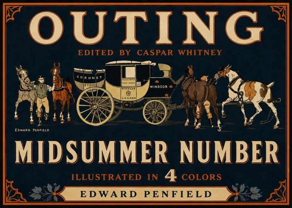 Edward Penfield Outing - Midsummer Number No5 - Juliste