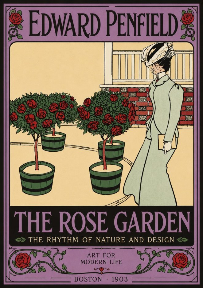 Edward Penfield The Rose Garden No4 - Juliste