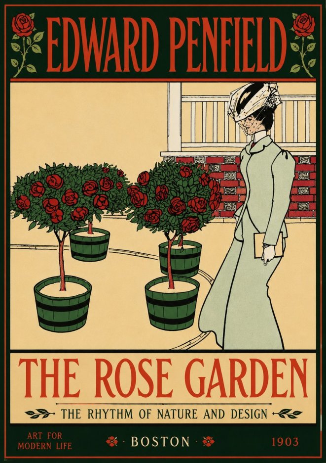Edward Penfield The Rose Garden No5 - Juliste
