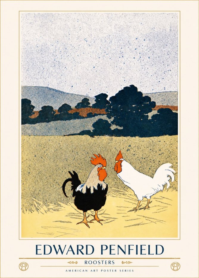 Edward Penfield Roosters No1 - Juliste