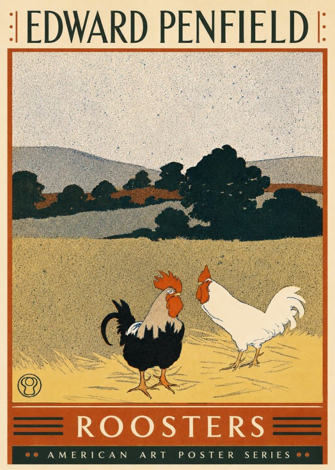 Edward Penfield Roosters No4 - Juliste