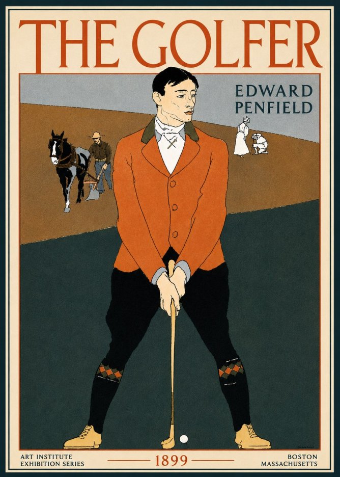 Edward Penfield The Golfer No5 - Juliste