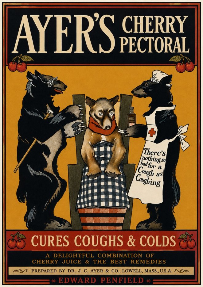 Edward Penfield Ayer's Cherry Pectoral No3 - Juliste