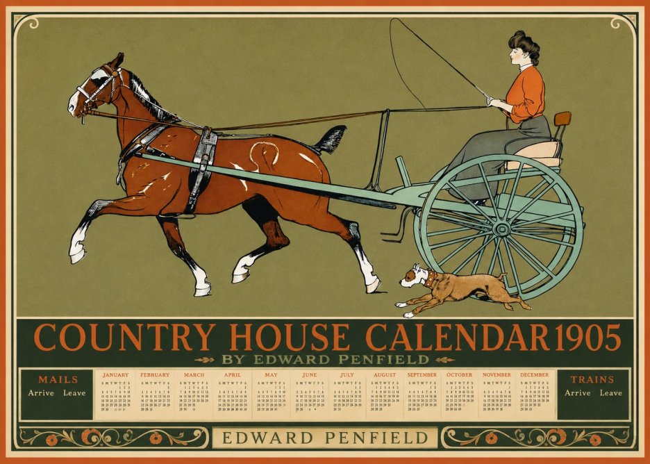 Edward Penfield Country House Calendar 1905 No2 - Juliste