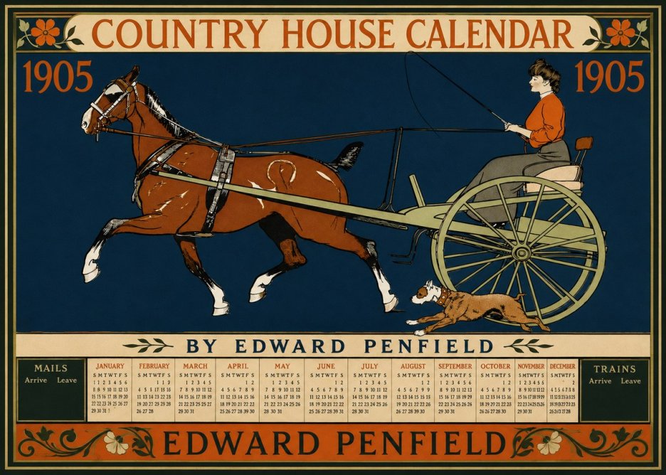 Edward Penfield Country House Calendar 1905 No5 - Juliste