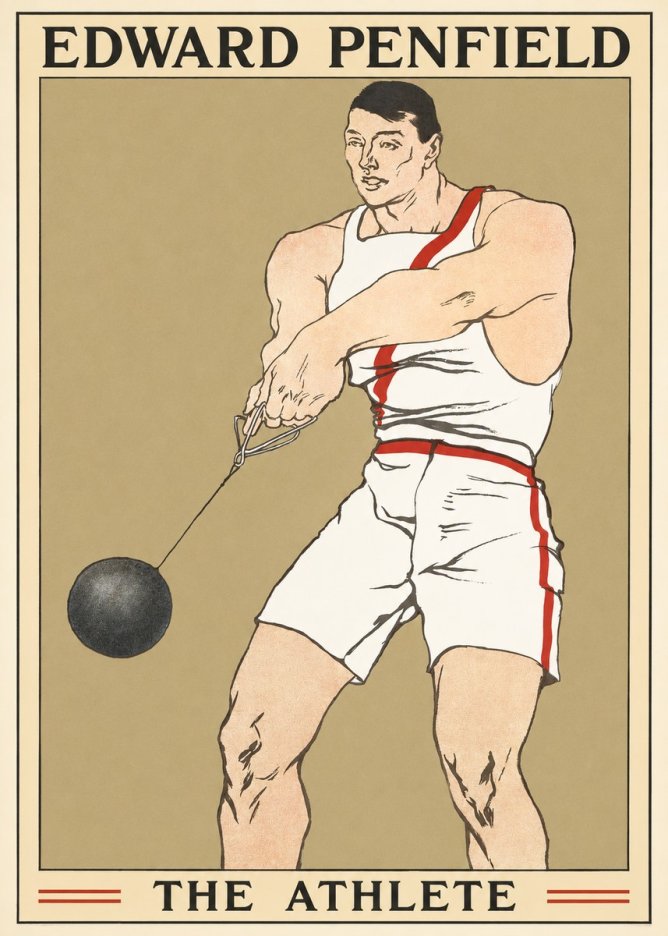 Edward Penfield The Athlete No1 - Juliste