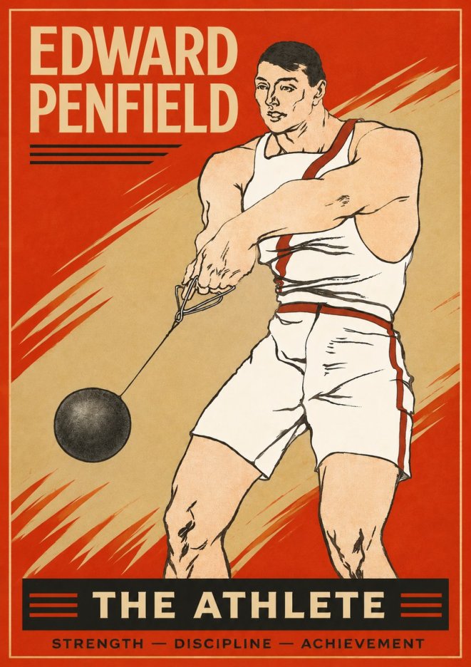 Edward Penfield The Athlete No2 - Juliste