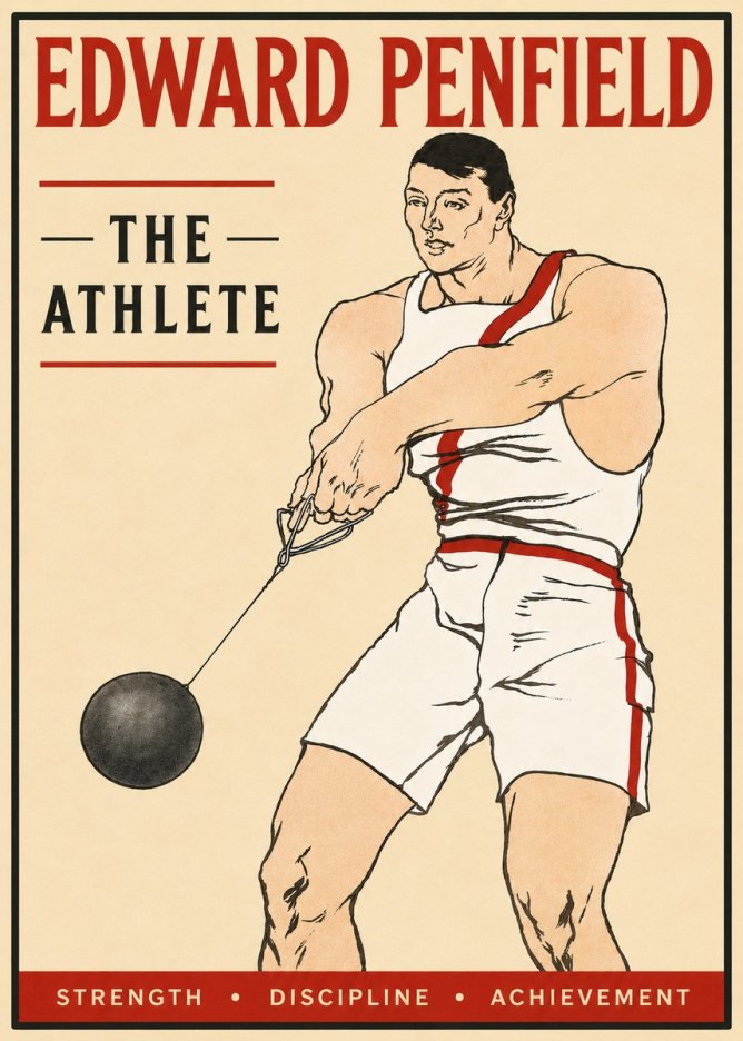 Edward Penfield The Athlete No4 - Juliste