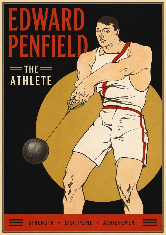 Edward Penfield The Athlete No5 - Juliste