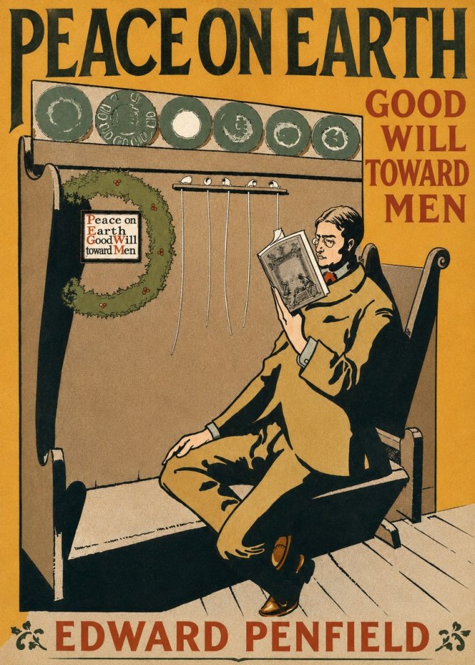 Edward Penfield Peace on Earth Good Will Toward Men No3 - Juliste