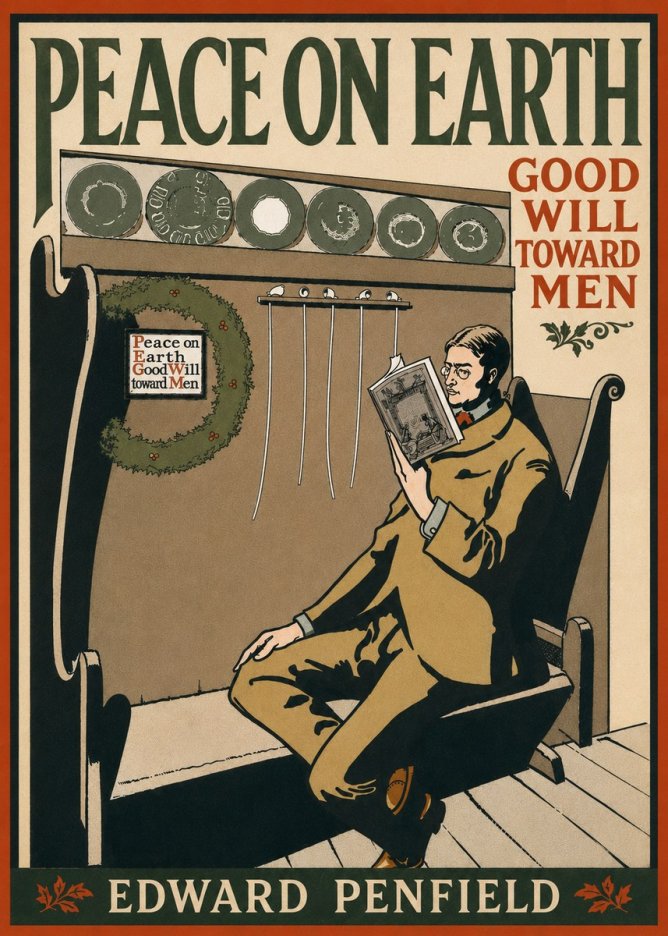 Edward Penfield Peace on Earth Good Will Toward Men No5 - Juliste