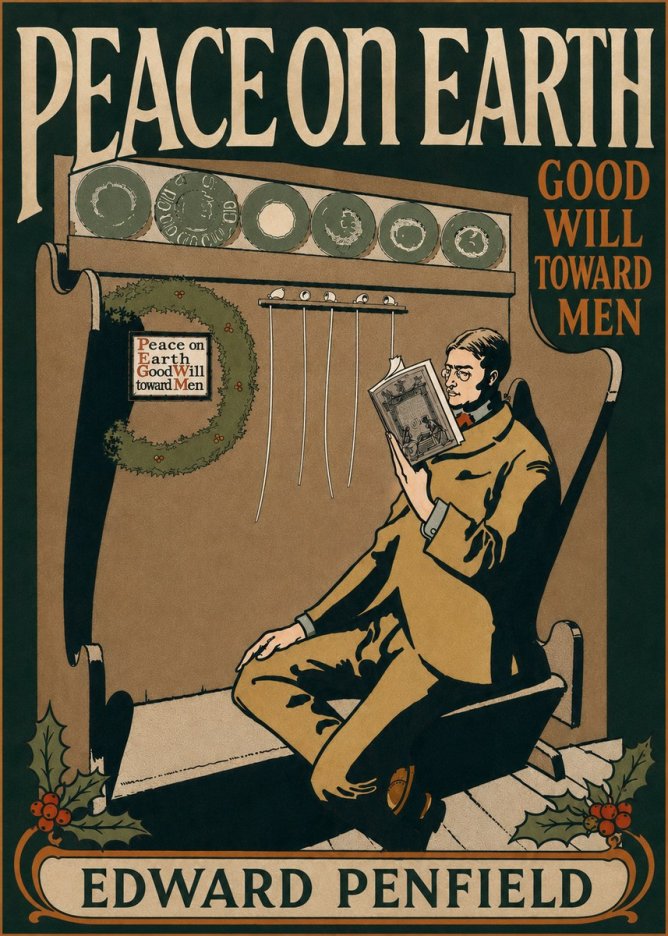 Edward Penfield Peace on Earth Good Will Toward Men No6 - Juliste