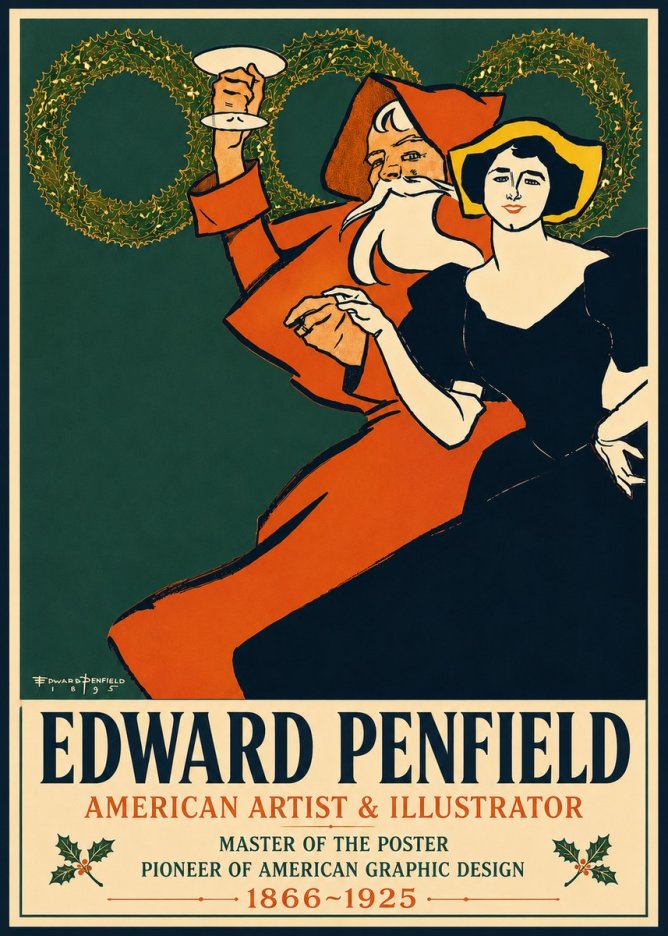 Edward Penfield Christmas. Cheer No5 - Juliste