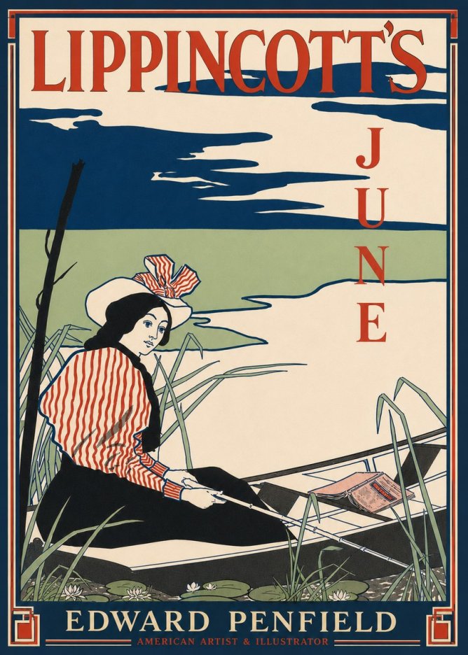 Edward Penfield Lippincott's June No4 - Juliste