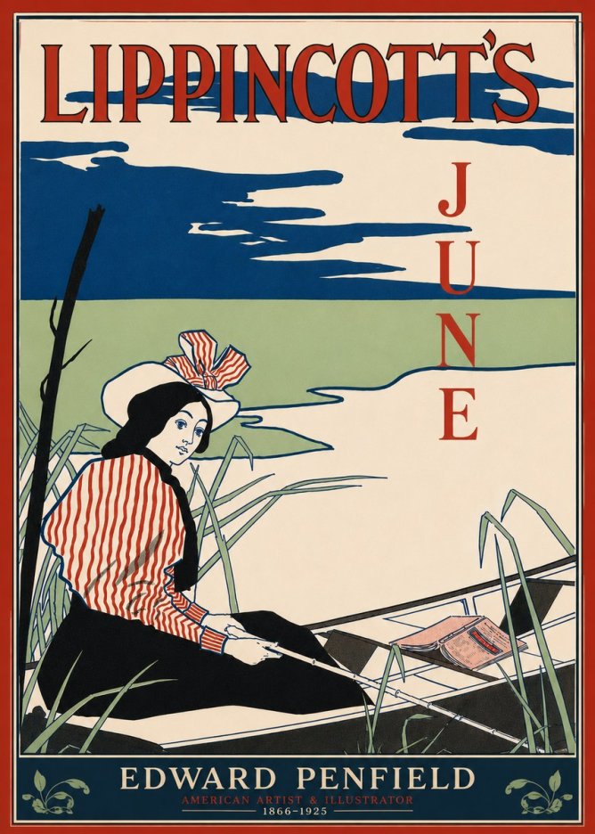 Edward Penfield Lippincott's June No5 - Juliste
