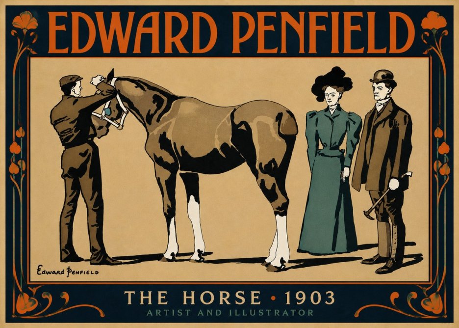 Edward Penfield The Horse No6 - Juliste