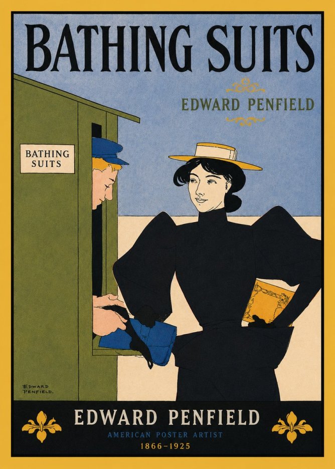 Edward Penfield Bathing Suits No3 - Juliste