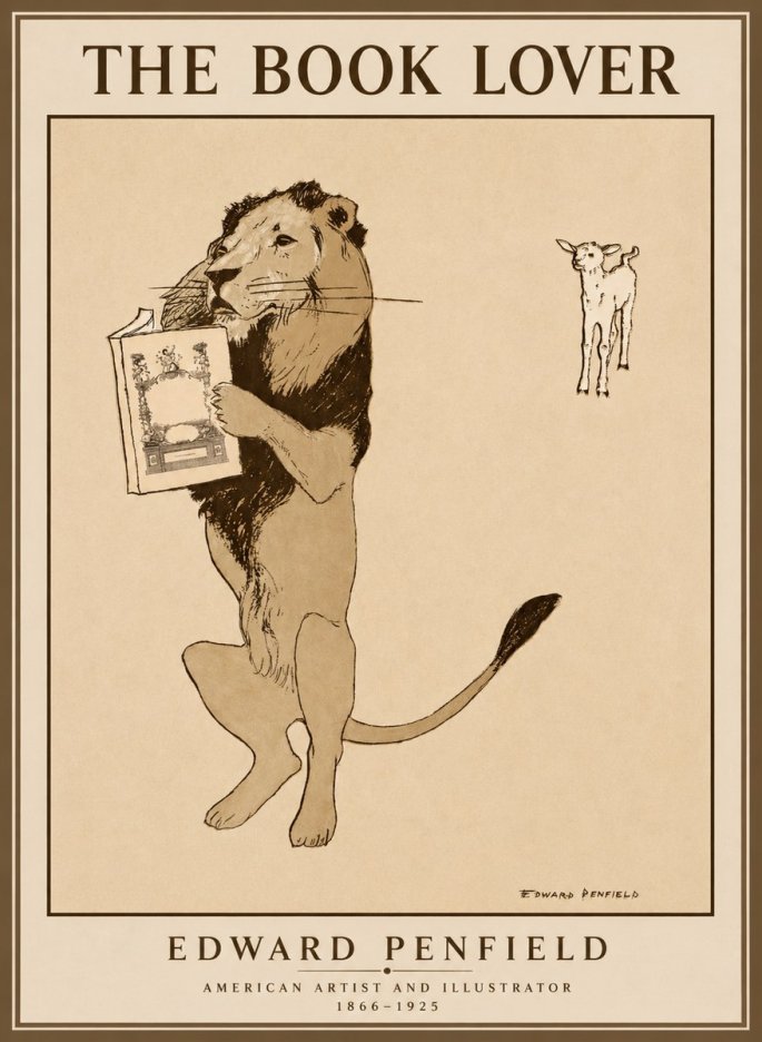 Edward Penfield The Book Lover No1 - Juliste