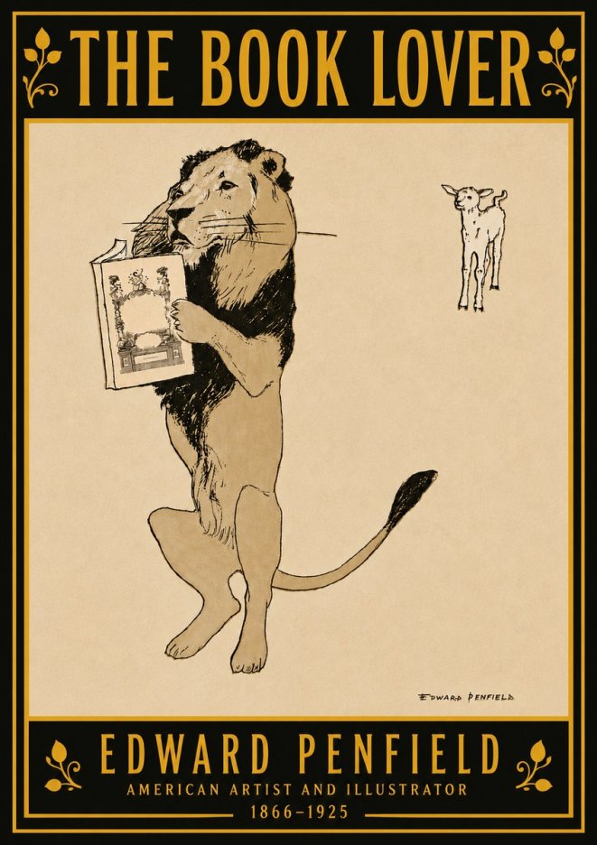 Edward Penfield The Book Lover No5 - Juliste