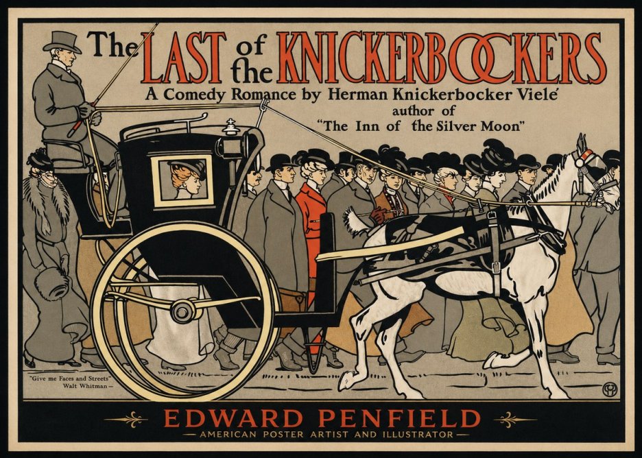 Edward Penfield The Last of the Knickerbockers No1 - Juliste