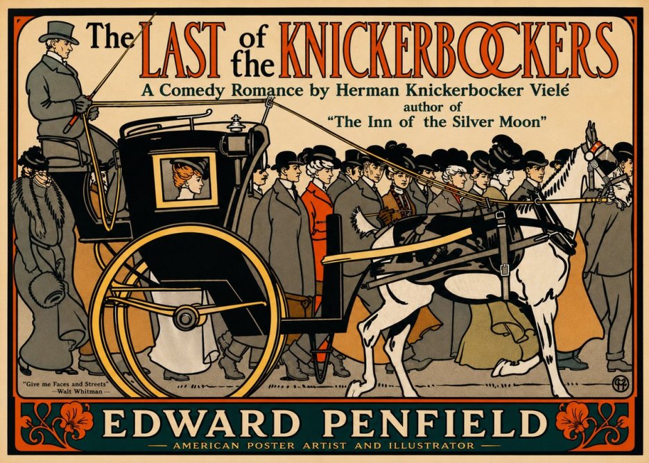 Edward Penfield The Last of the Knickerbockers No5 - Juliste