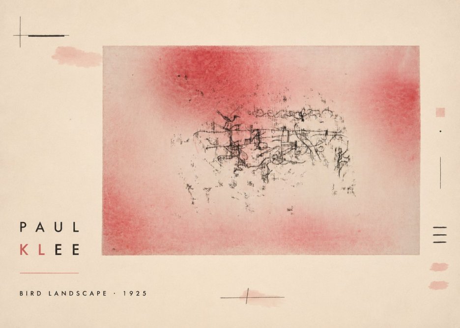 Paul Klee Bird Landscape No2 - Juliste
