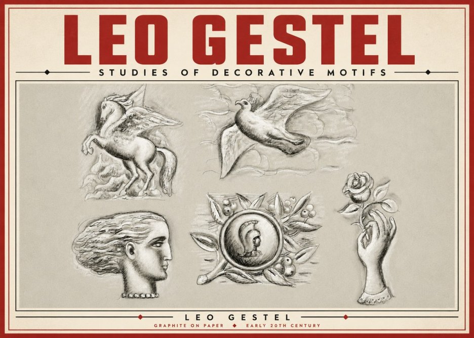 Leo Gestel Studies of Decorative Motifs No5 - Juliste