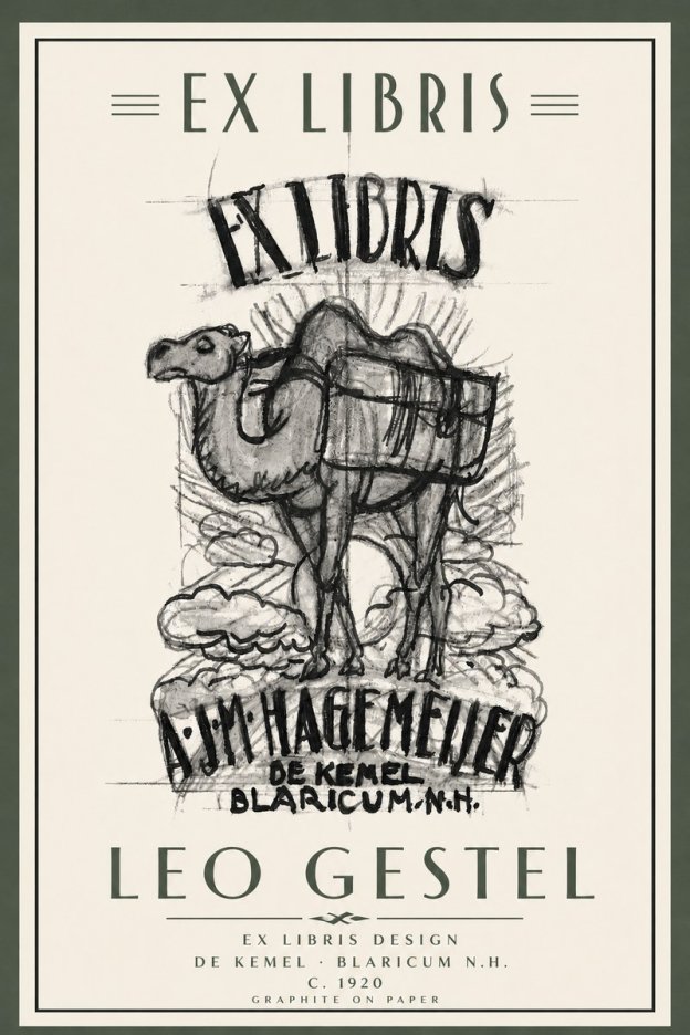 Leo Gestel Ex Libris Design No5 - Juliste
