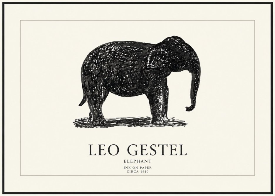 Leo Gestel Elephant No1 - Juliste