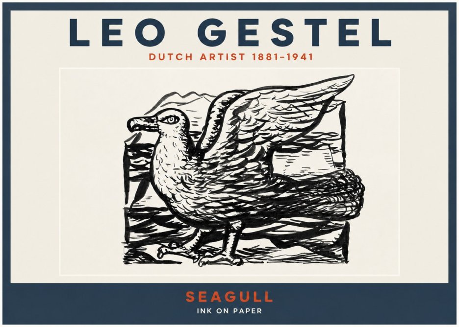 Leo Gestel Seagull No2 - Juliste