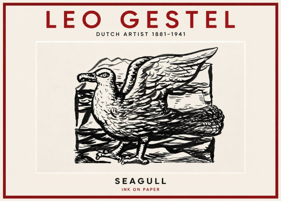 Leo Gestel Seagull No4 - Juliste