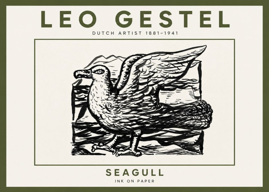 Leo Gestel Seagull No5 - Juliste