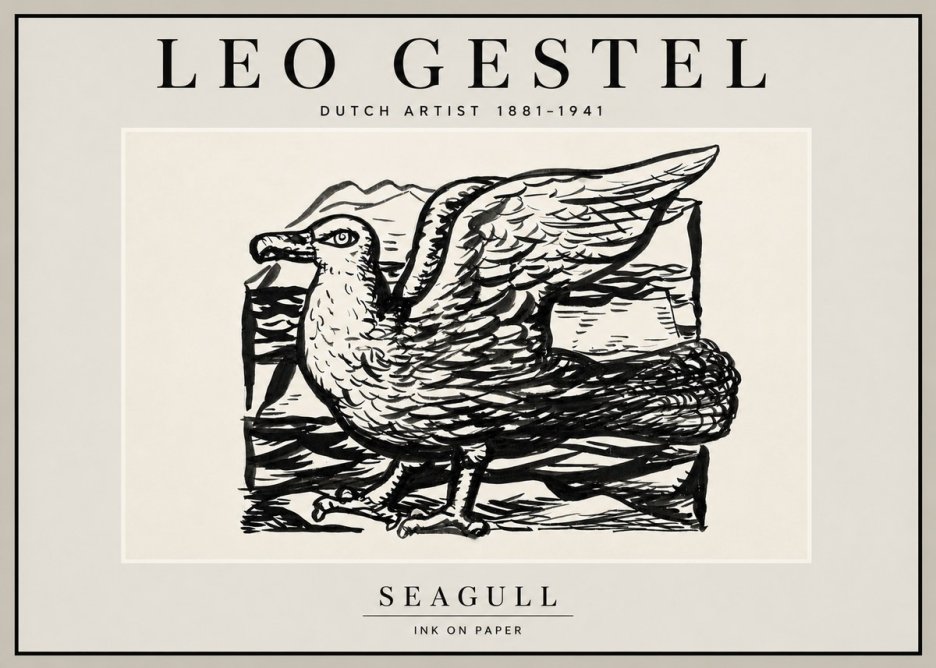 Leo Gestel Seagull No6 - Juliste