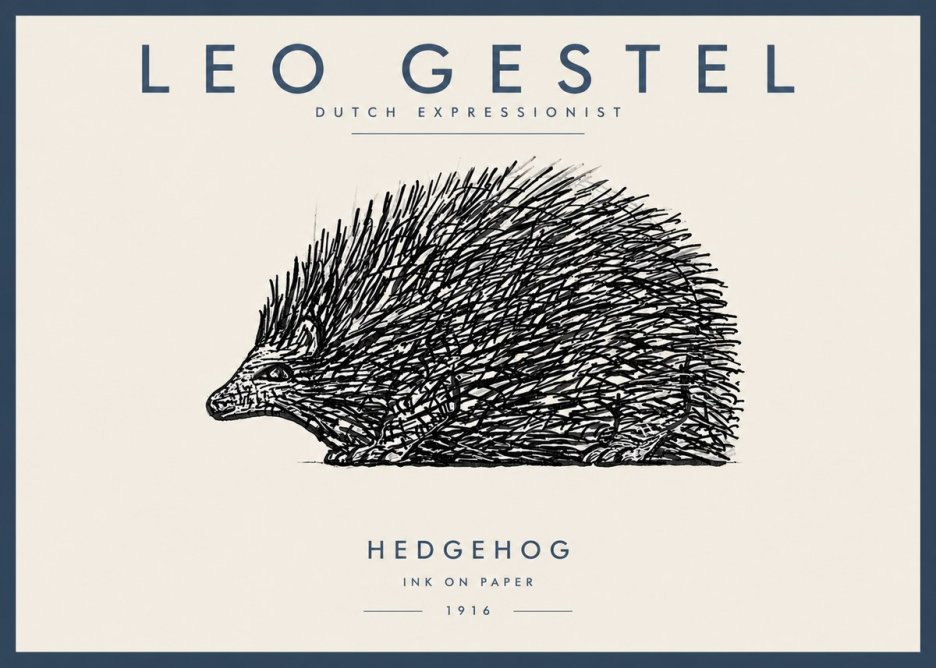 Leo Gestel Hedgehog No4 - Juliste