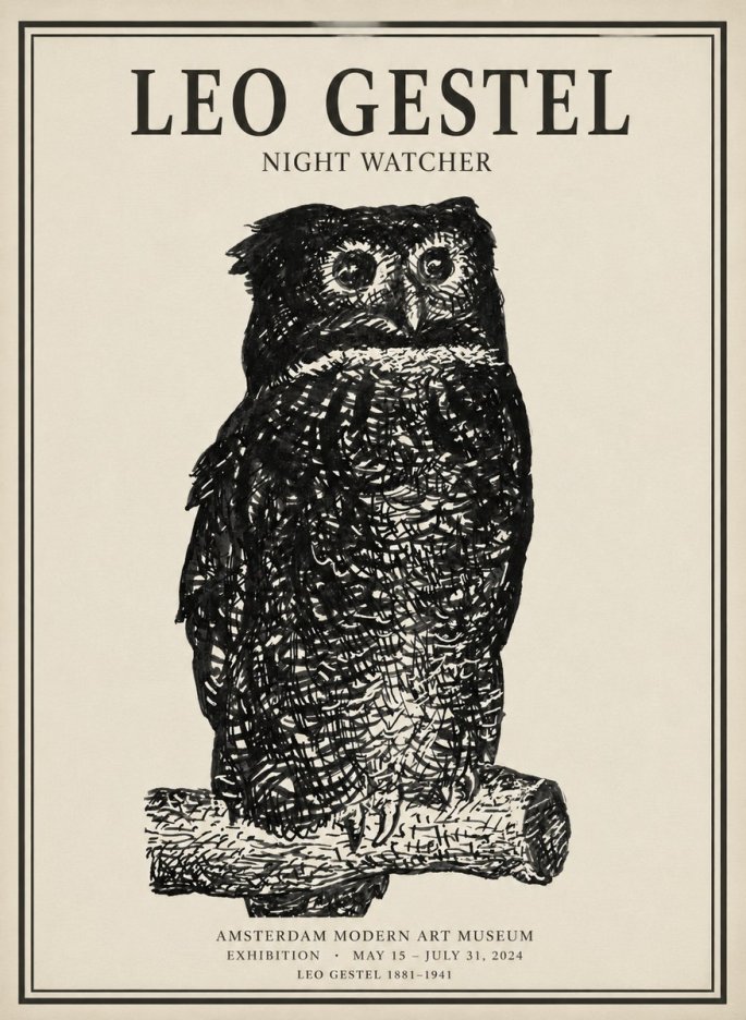 Leo Gestel Night Watcher No1 - Juliste