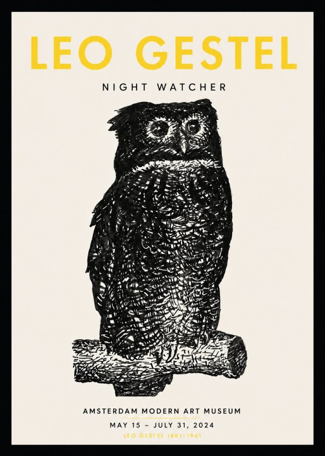 Leo Gestel Night Watcher No6 - Juliste