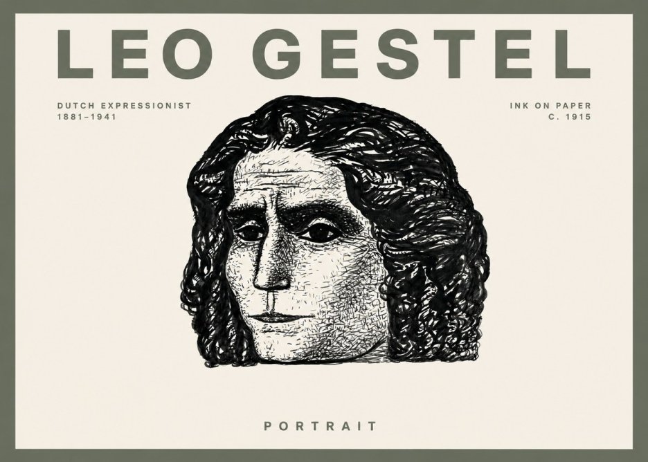 Leo Gestel Portrait No2 - Juliste