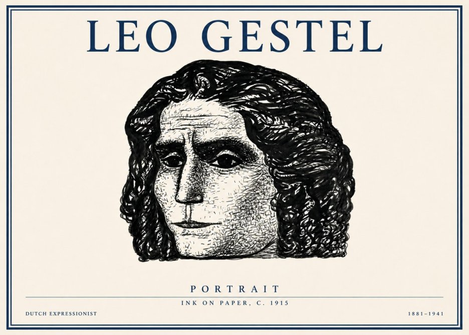 Leo Gestel Portrait No3 - Juliste