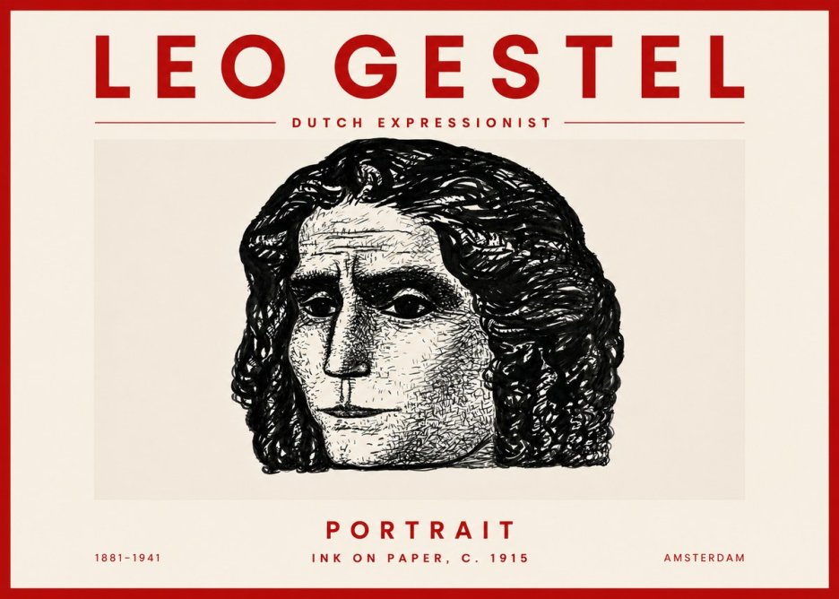 Leo Gestel Portrait No5 - Juliste