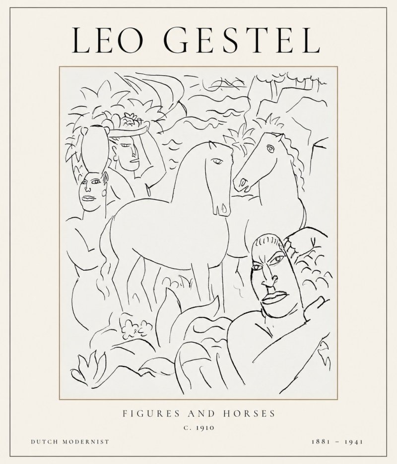 Leo Gestel The Equestrian Companions No2 - Juliste