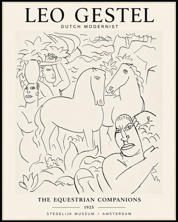Leo Gestel The Equestrian Companions No6 - Juliste