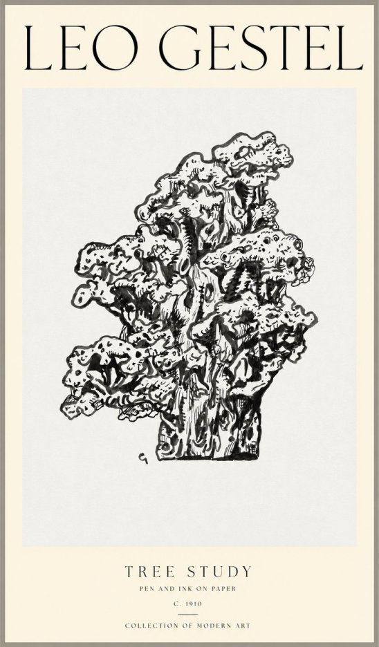 Leo Gestel Tree Study No1 - Juliste