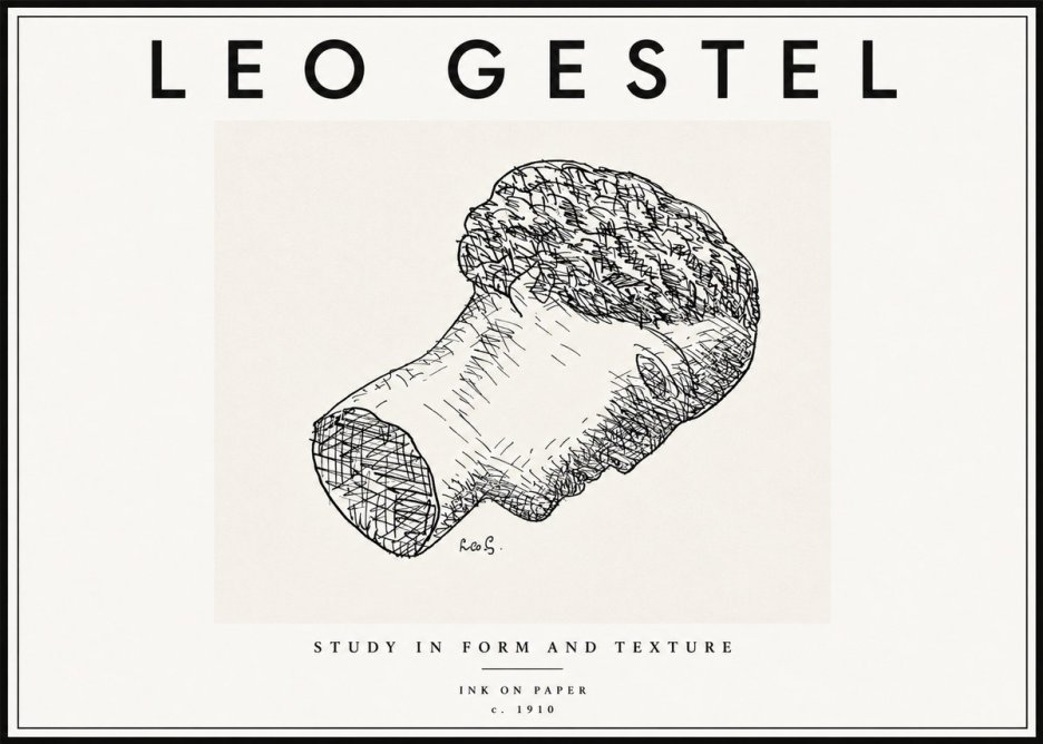 Leo Gestel Study in Form and Texture No6 - Juliste