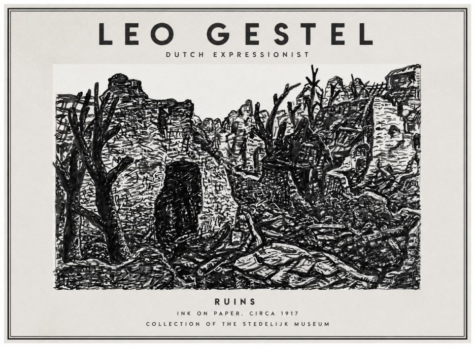 Leo Gestel Ruins No1 - Juliste