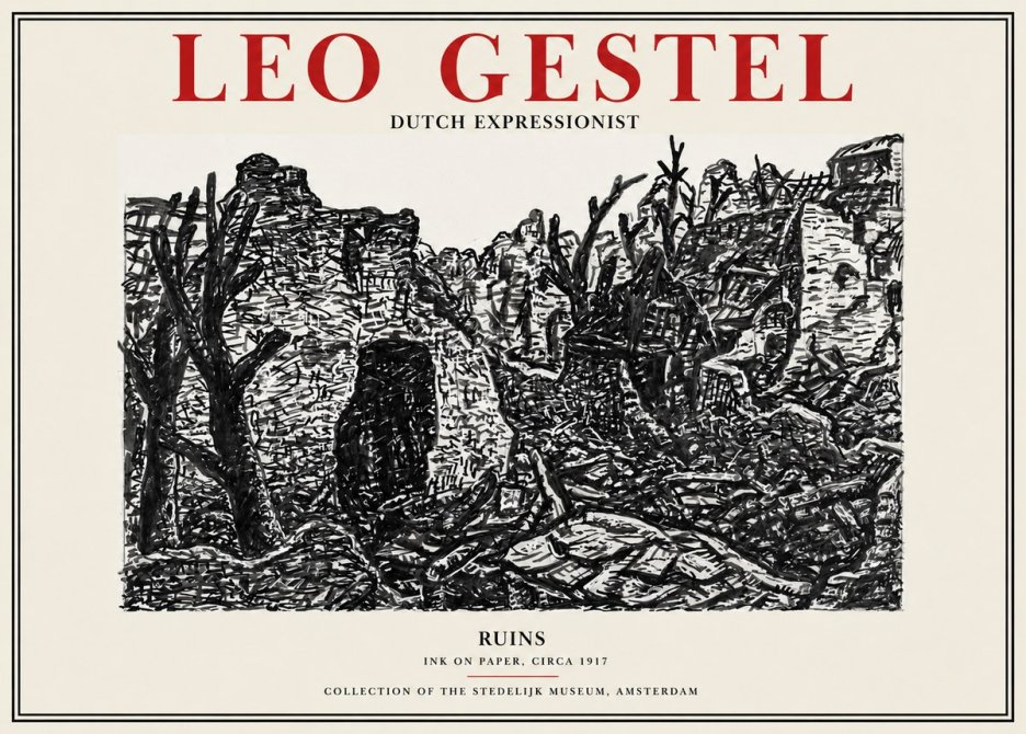 Leo Gestel Ruins No2 - Juliste