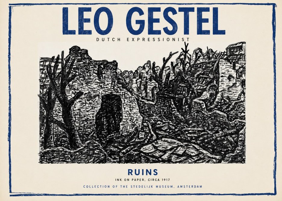 Leo Gestel Ruins No3 - Juliste